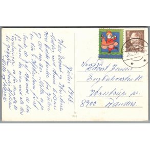 Julemrke 1968 p Postkort