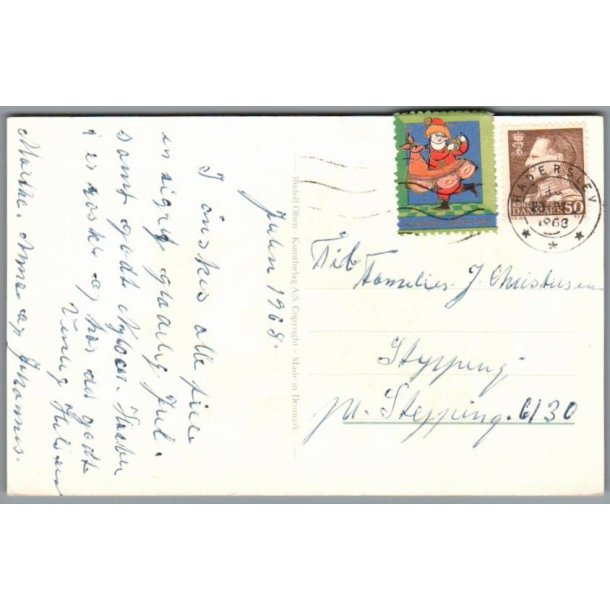 Julemrke 1968 p Postkort