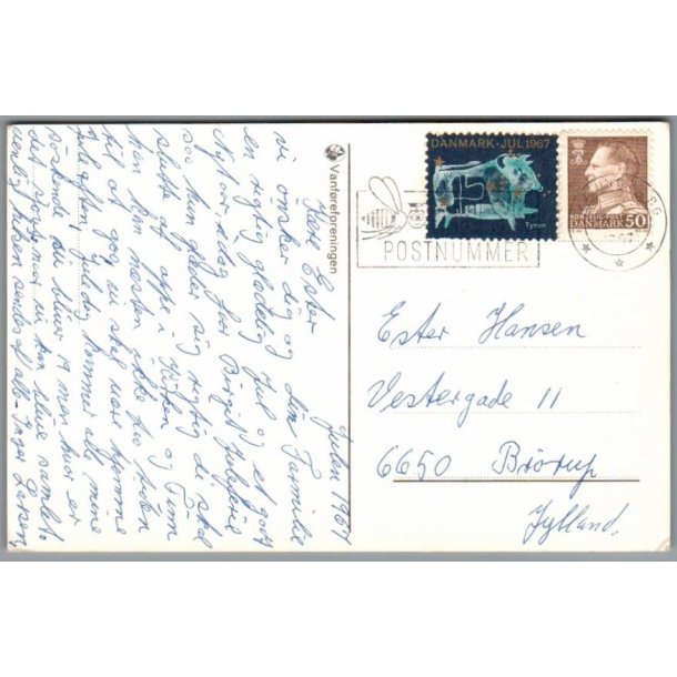 Julemrke 1967 p Postkort