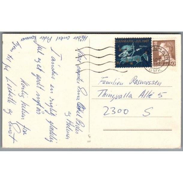 Julemrke 1967 p Postkort
