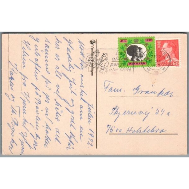 Julem�rke 1972 p� Postkort