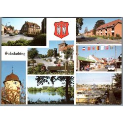 Partier fra Saksk�bing - Postkort - Ubrugt