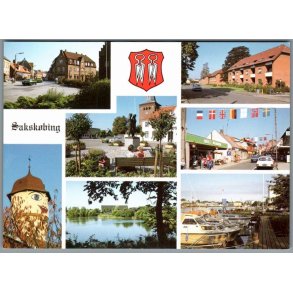 Partier fra Saksk�bing - Postkort - Ubrugt