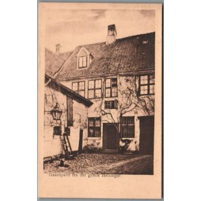 Gaardparti fra det gamle Helsing�r - Postkort - Ubrugt