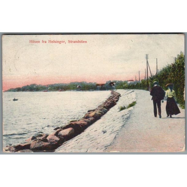 Hilsen fra Helsing�r - Strandstien - Postkort - Brugt