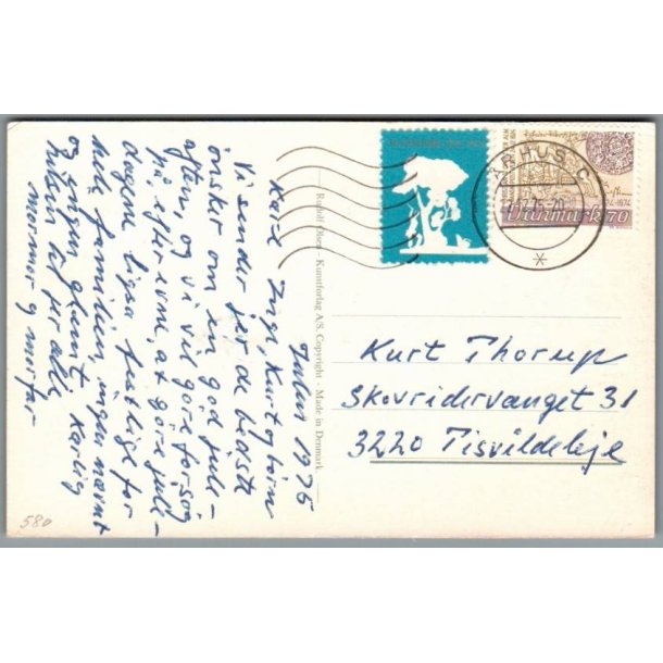 Julemrke 1975 p Postkort