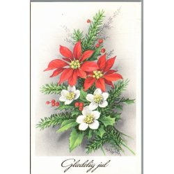 Julemrke 1975 p Postkort