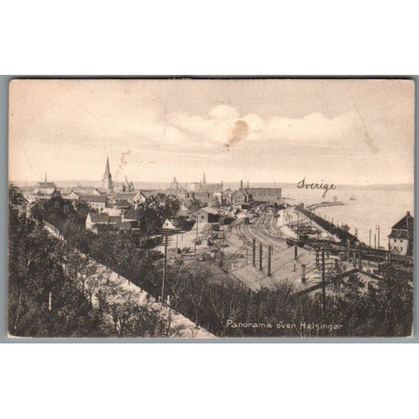 Panorama over Helsing�r - Postkort - Brugt
