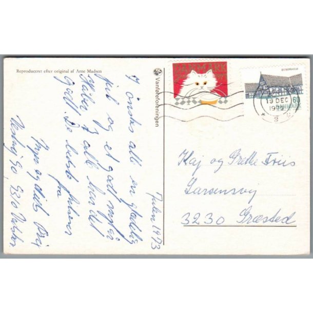 Julemrke 1973 p Postkort