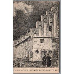 ST. Maria Kloster - Helsing�r 1895 - Tegnet af V. Jastrau - Postkort - Ubrugt