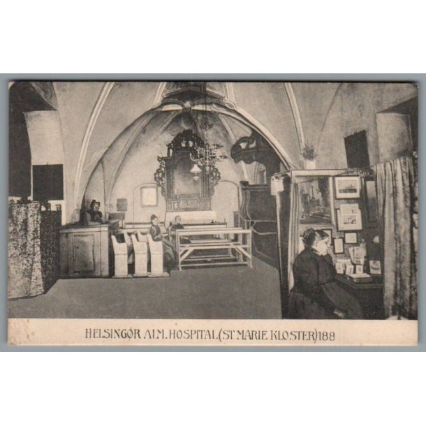 Helsing�r Alm. Hospital (St.marie kloster) 1888 - Postkort - Ubrugt