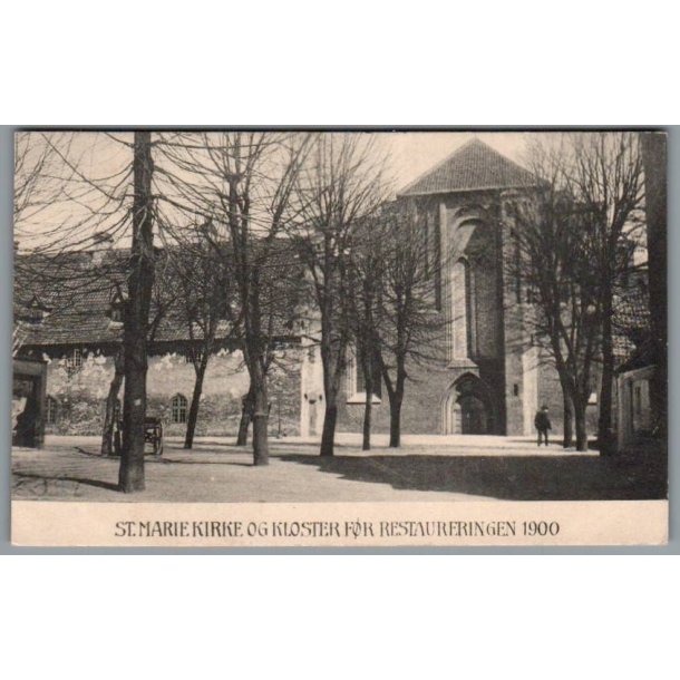 St. Maria Kirke og Kloster f�r Restaureringen 1900 - Postkort - Ubrugt