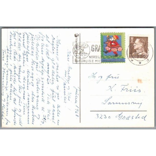 Julemrke 1968 p Postkort