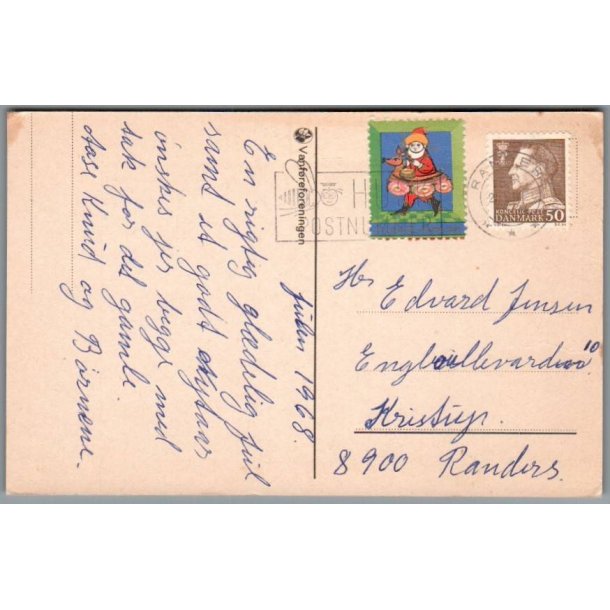 Julemrke 1968 p Postkort