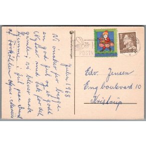 Julemrke 1968 p Postkort