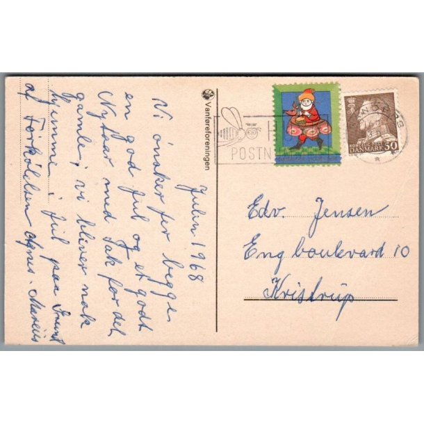 Julemrke 1968 p Postkort