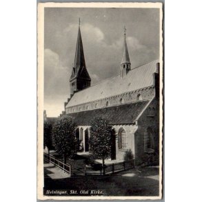 Helsing�r - Skt. Olai Kirke - Postkort - Brugt