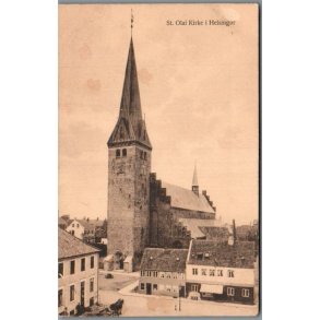 St. Olai Kirke i Helsing�r - Postkort - Brugt