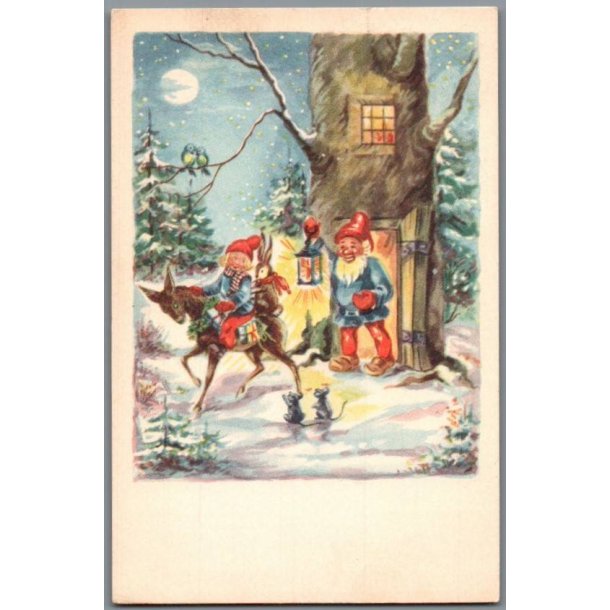 Halfdaner, Elisabeth - Julekort - Brugt 
