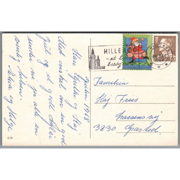 Julemrke 1968 p Postkort