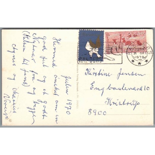Julemrke 1970 p Postkort
