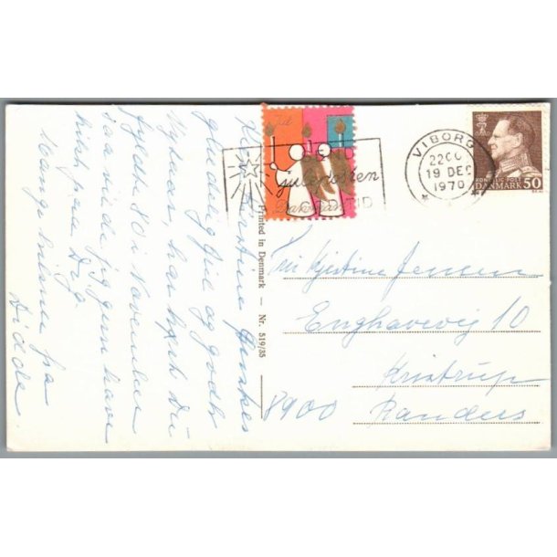 Julemrke 1970 p Postkort