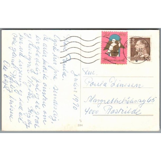 Julemrke 1970 p Postkort