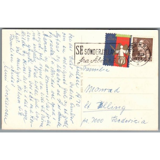 Julemrke 1970 p Postkort