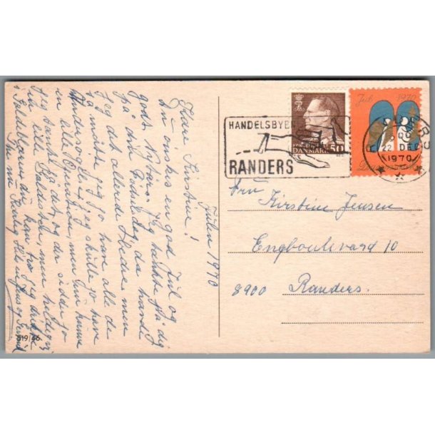 Julemrke 1970 p Postkort