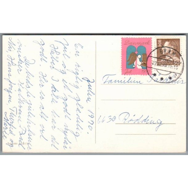 Julemrke 1970 p Postkort