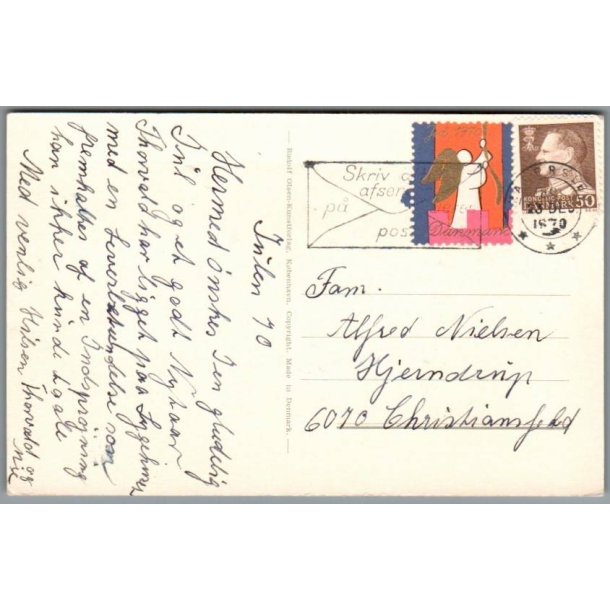 Julemrke 1970 p Postkort