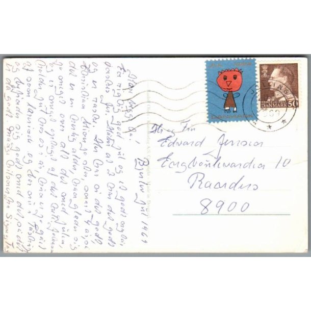 Julemrke 1969 p Postkort