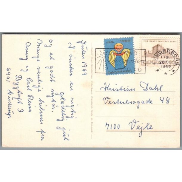 Julemrke 1969 p Postkort