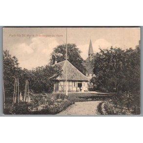 Parti fra St. Marie Pr�stegaards Have - Postkort - Brugt