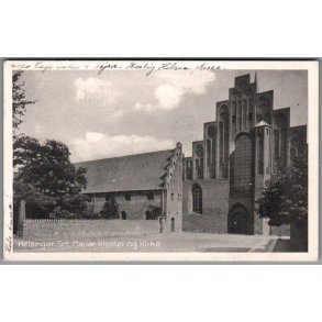 Helsing�r - ST. Maria Kloster og Kirke - Postkort - Brugt