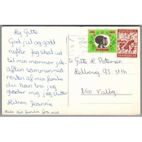 Julem�rke 1972 p� Postkort