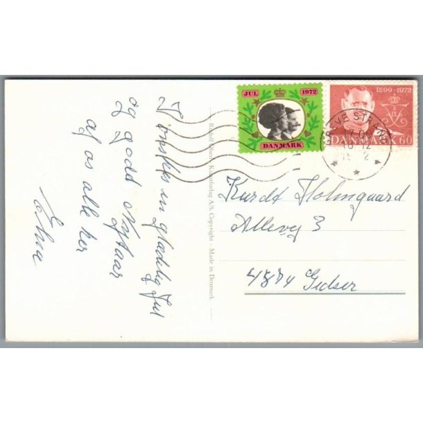 Julem�rke 1972 p� Postkort