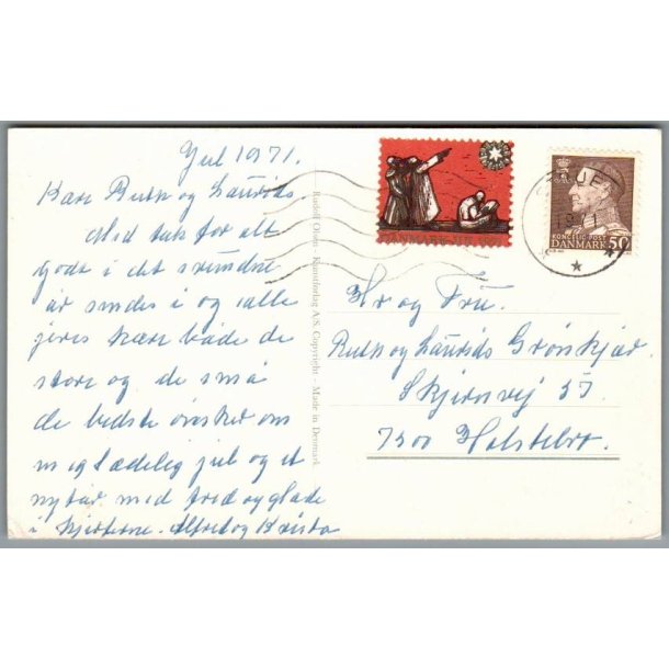 Julemrke 1971 p Postkort