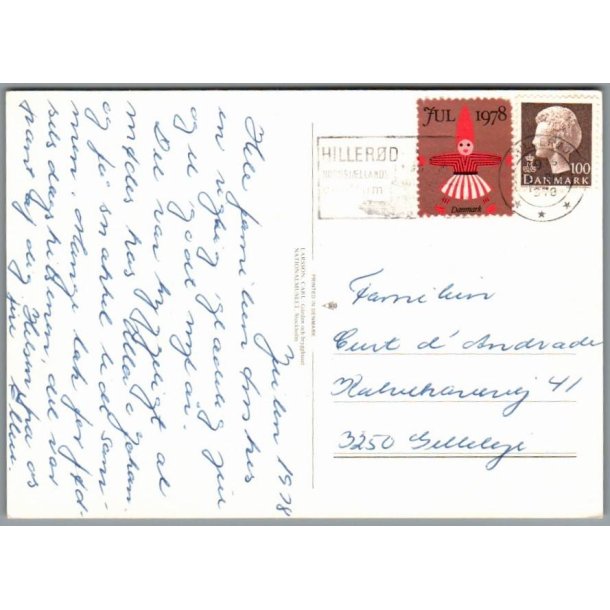Julemrke 1978 p Postkort