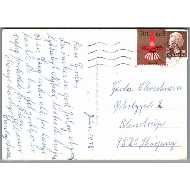 Julemrke 1978 p Postkort