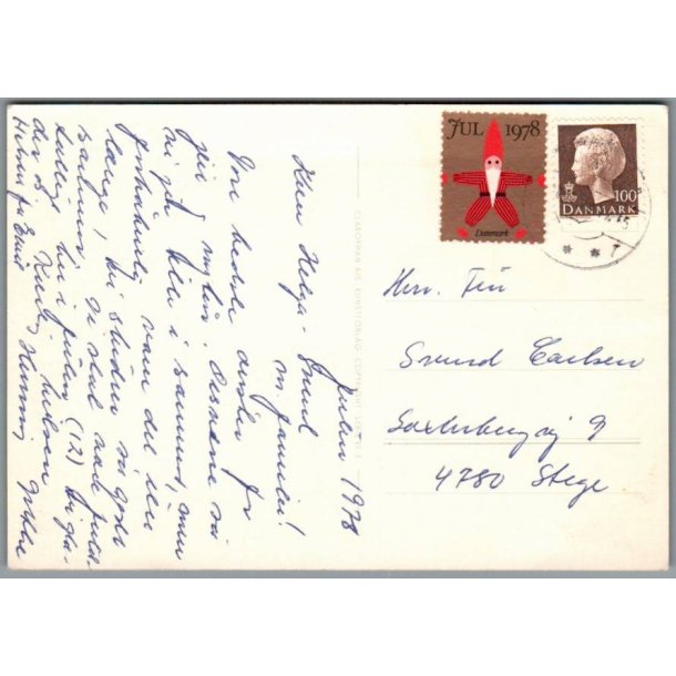 Julemrke 1978 p Postkort