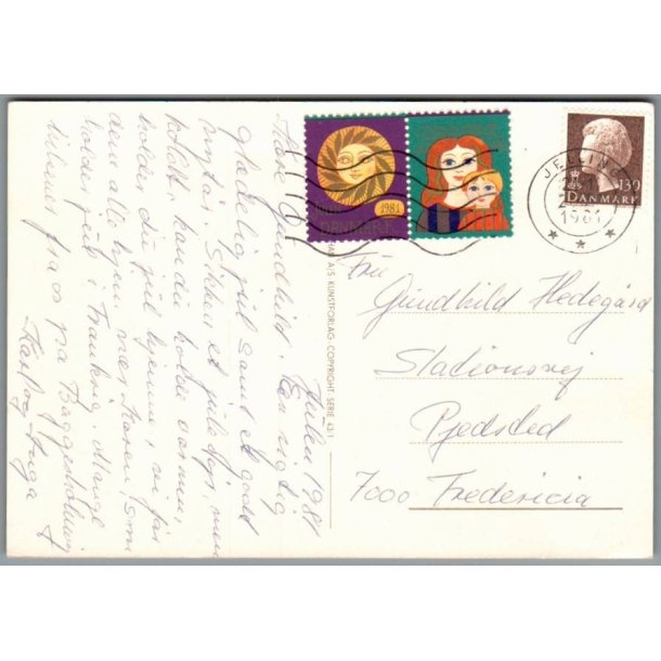 Julemrke 1981 p Postkort