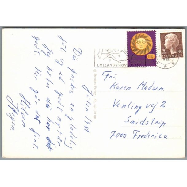 Julemrke 1981 p Postkort