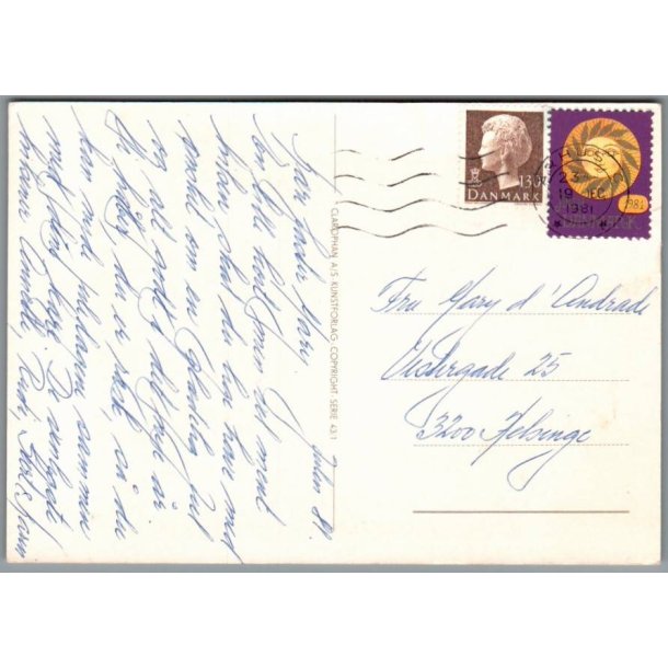 Julemrke 1981 p Postkort