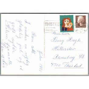 Julemrke 1981 p Postkort