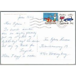 Julemrke 1990 p Postkort