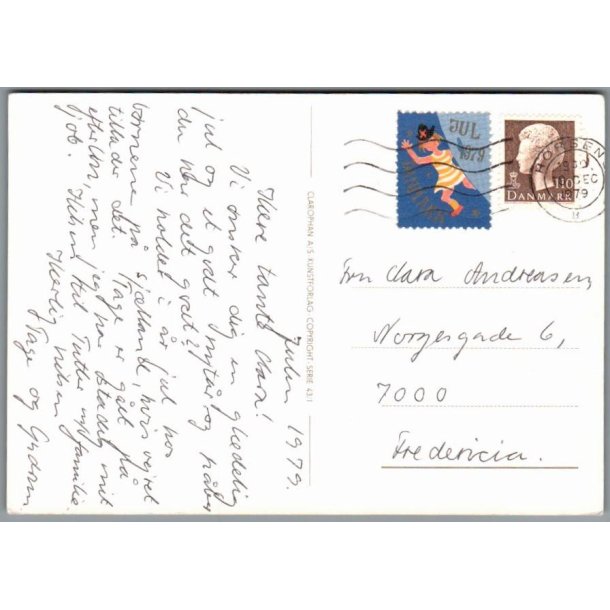 Julemrke 1979 p Postkort