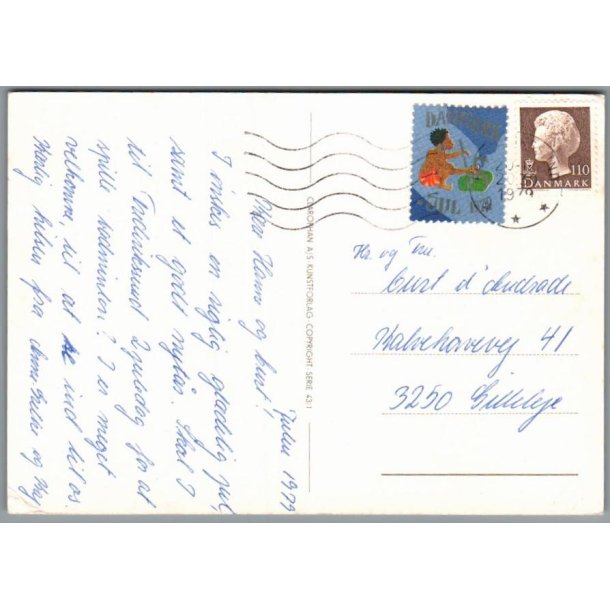 Julemrke 1979 p Postkort