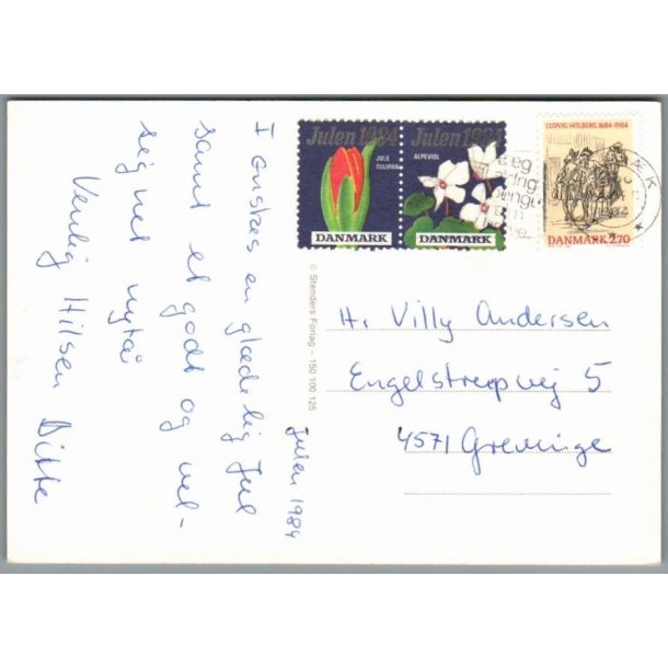 Julemrke 1984 p Postkort