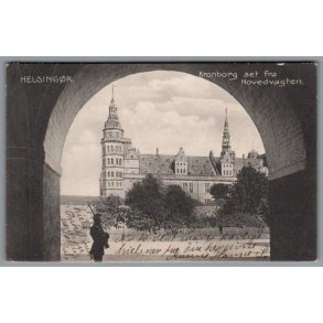 Helsing�r - Kronborg set fra Hovedvagten - Postkort - Brugt